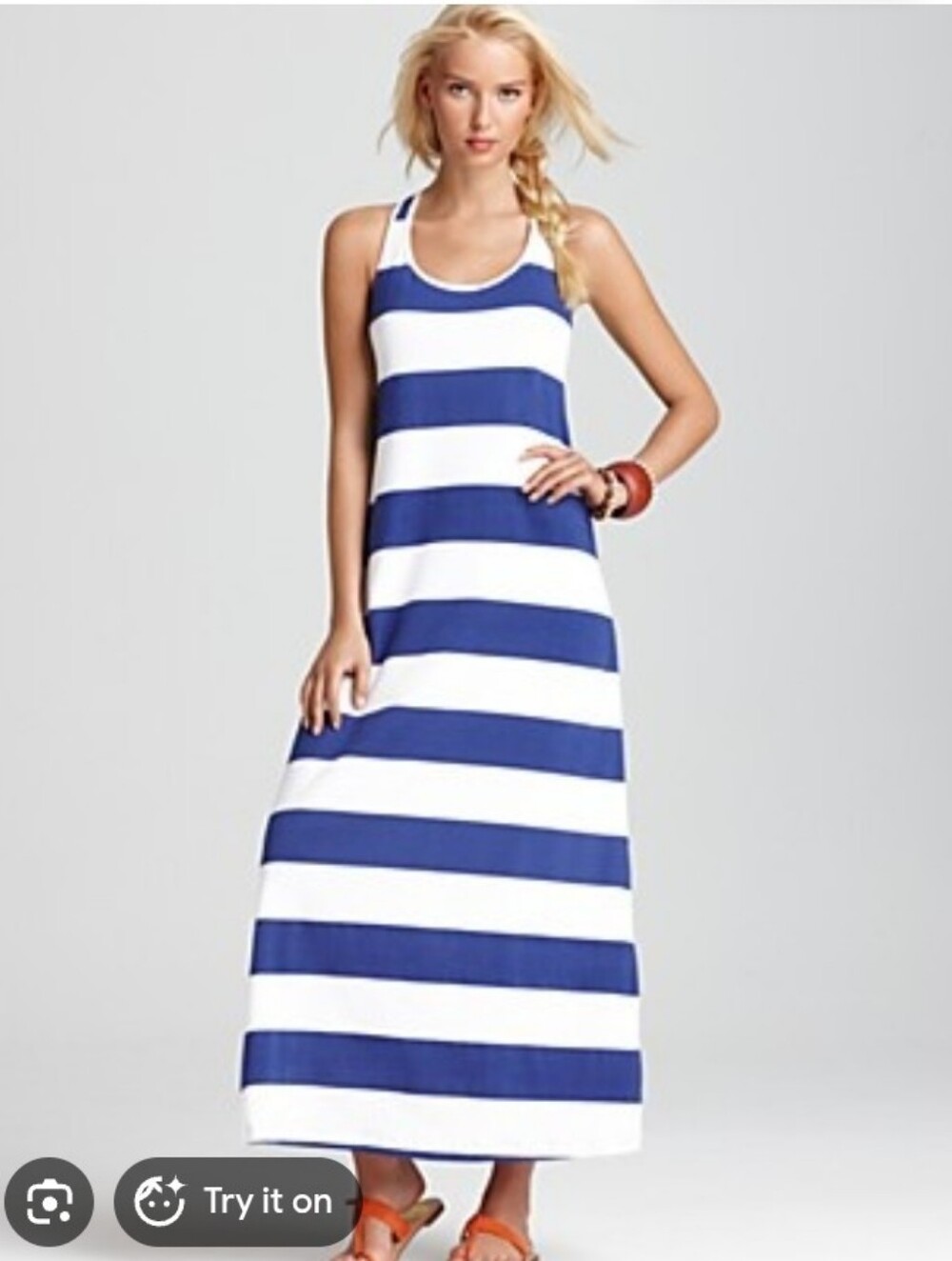 Tommy Bahama Rugby Stripe Maxi Dress Size L